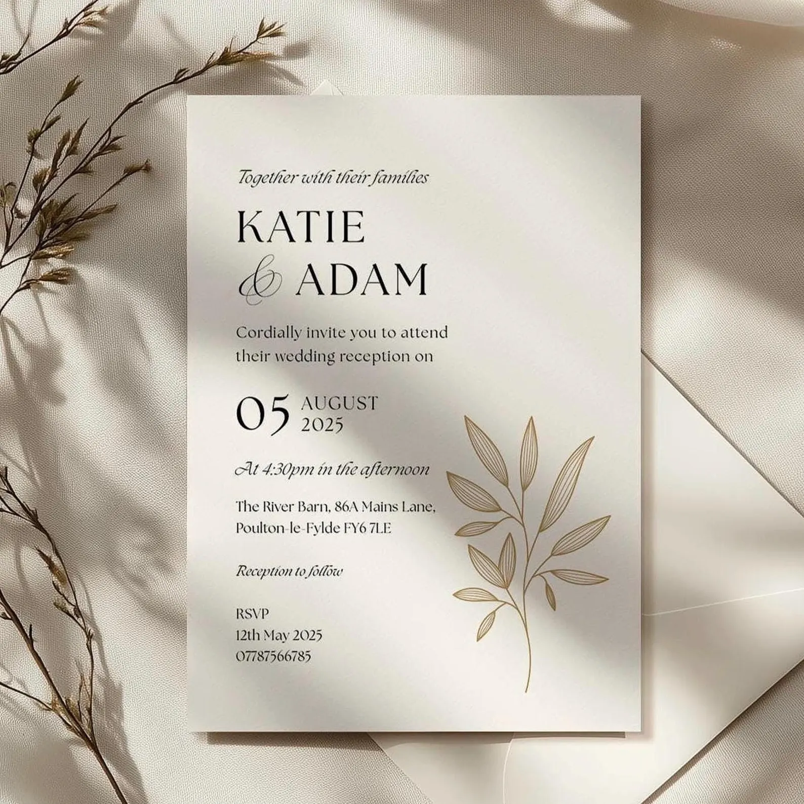 personalised wedding invite